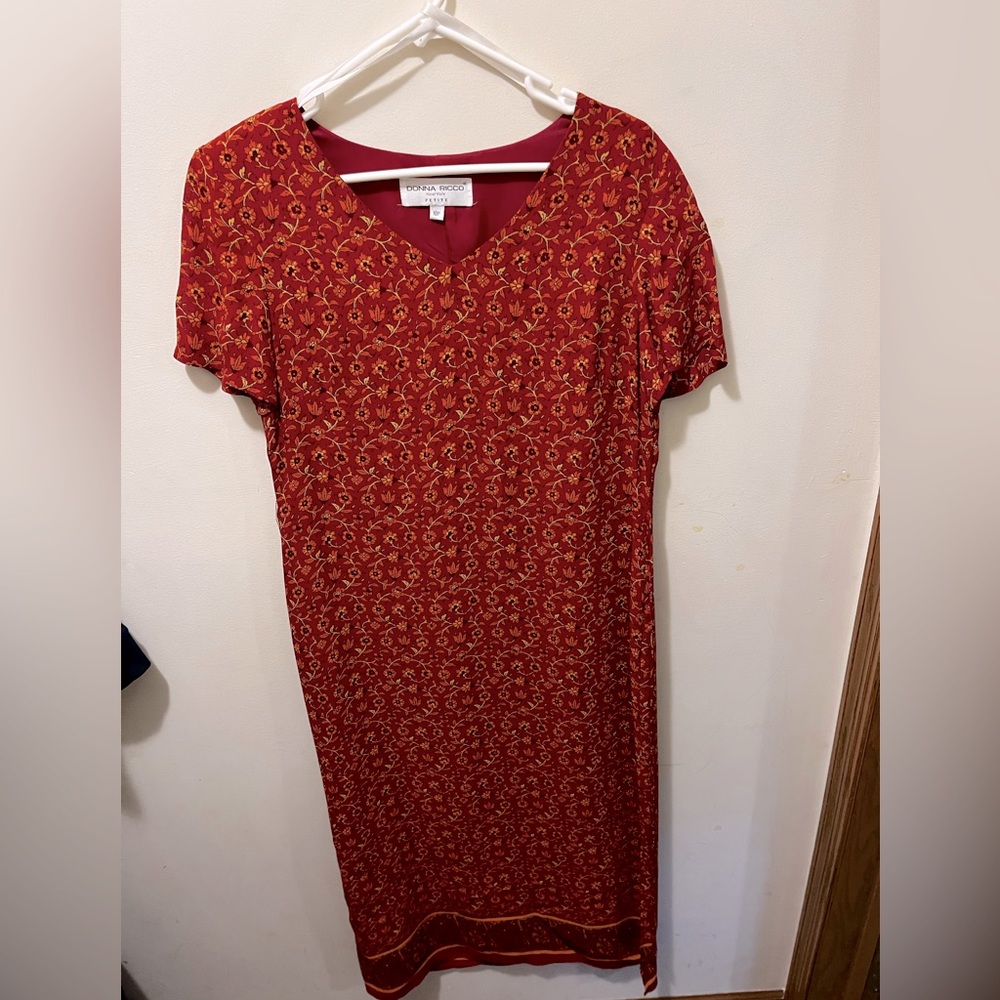Donna Ricco‎ sz 10 petite full length rayon dress